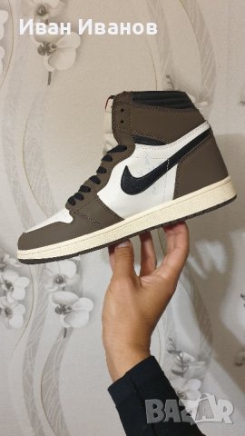 оригинални маратонки  Jordan 1 High Travis Scott x Cactus Jack  номер 43 , снимка 3 - Маратонки - 42528257