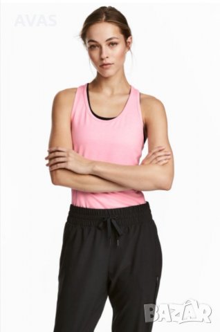 Нов розов спортен потник дамски S размер H&M