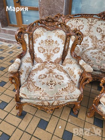 Италианска барокова холна гарнитура 02250, снимка 2 - Дивани и мека мебел - 38772929