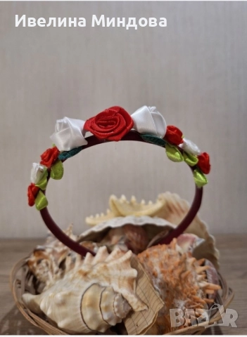 Диадема за коса с цветя/ за народни танци, лазарки/, снимка 7 - Аксесоари за коса - 52490445