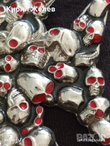 КАТАРАМА за КОЛАН с ЧЕРЕПИ МНОГО КРАСИВ СТИЛЕН ДИЗАЙН 27355, снимка 3 - Колани - 51178082