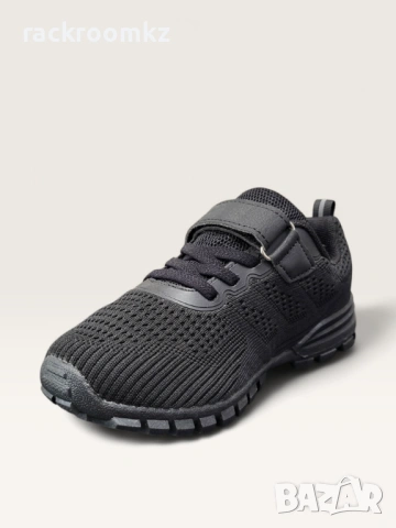Детски маратонки с лепенка черни B601 black, снимка 2 - Детски маратонки - 53886948