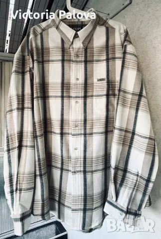 НОВА Карирана Риза Chaps Ralph Lauren | Винтидж Уникат от 90-те (Размер XL/2XL), снимка 10 - Ризи - 55967184
