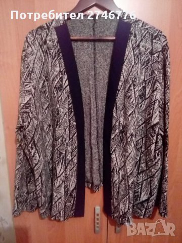 ЛИКВИДАЦИЯ 4-5XL красив костюм в бело-черни шарки