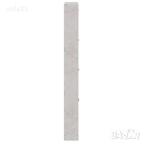 vidaXL Шкаф за обувки, бетонно сив, 59x17x150 см, инженерно дърво, снимка 5 - Шкафове - 56147126