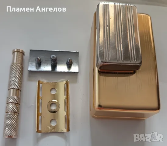Ретро класическа самобръсначка Soluna в оригинална кутия-Соц епоха , снимка 3 - Мъжка козметика - 56077384