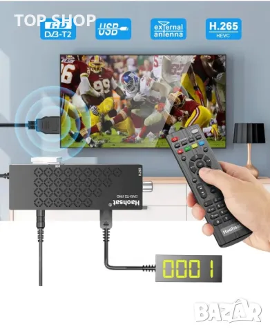 Професионален декодер, Digital Terrestrial 2023, DVB T2 HDMI TV Stick WIFI,Dolby HD 1080P,H265,HEVC, снимка 6 - Приемници и антени - 48932509