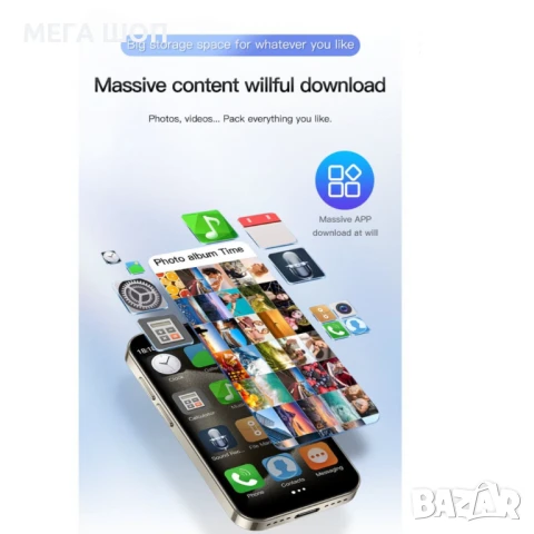 Мини смартфон,  3G WCDMA, снимка 8 - Други - 51120376