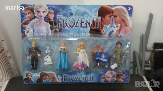 Фигурки за торта Замръзналото кралство Frozen 3, топери Frozen, 6 броя, блистер - 97065, снимка 2 - Фигурки - 42246031