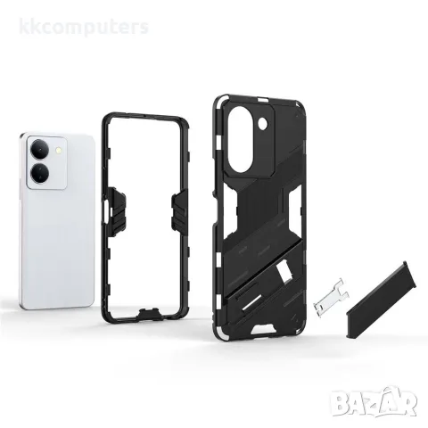 За vivo Y36 4G / Y36 5G Удароустойчив TPU PC Калъф със Стойка и Скрийн Протектор – 7 цвята, снимка 10 - Калъфи, кейсове - 56070064