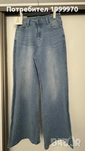 Дънки с камъчета, нови, снимка 3 - Дънки - 51815488