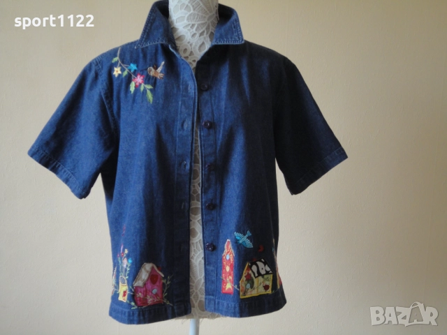 Размер М/нова деним риза, снимка 5 - Ризи - 51655481