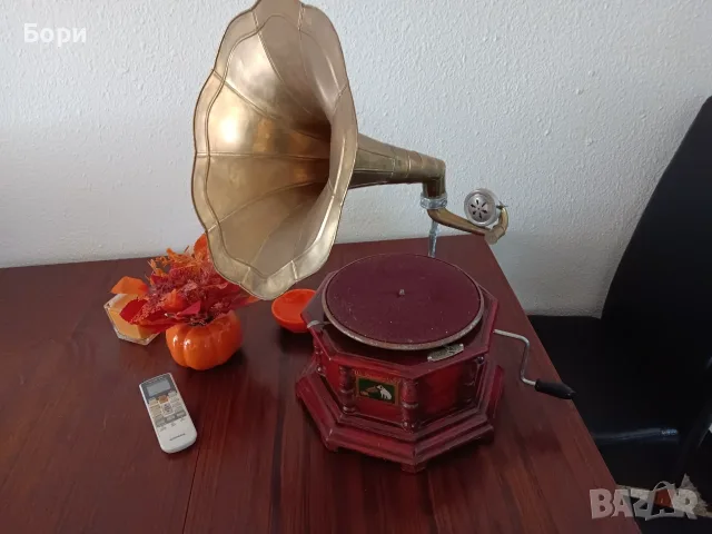 Грамофон His Masters Voice 1916г, снимка 4 - Грамофони - 55740584