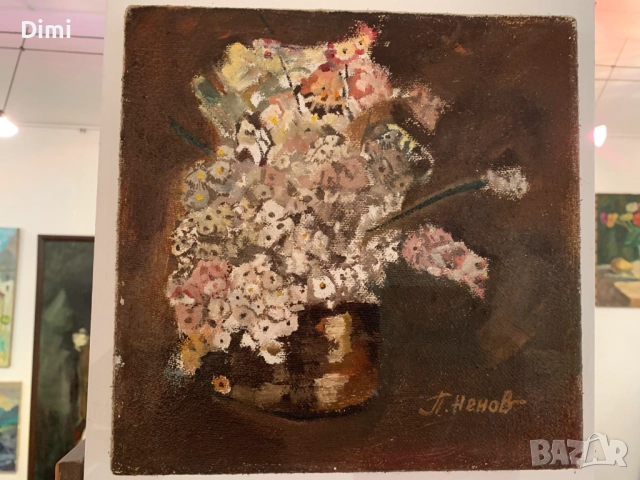 ПЕТЪР НЕНОВ масло/натюрморт, снимка 4 - Картини - 52837678