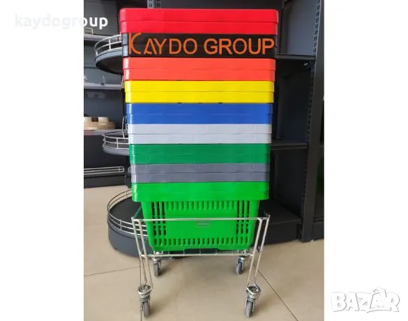 Нови! Налични! Пластмасова кошница за пазаруване - тъмно сива 22л, търговско оборудване!, снимка 3 - Друго търговско оборудване - 50296012