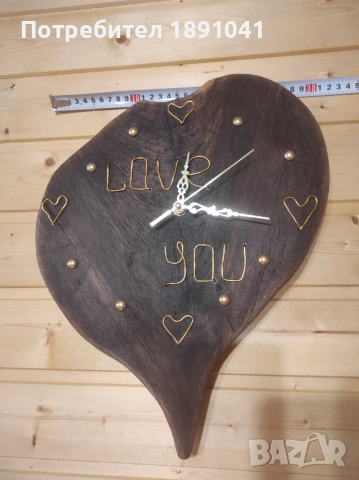 Подарък за любим човек. Часовник от дърво, снимка 6 - Стенни часовници - 52648969