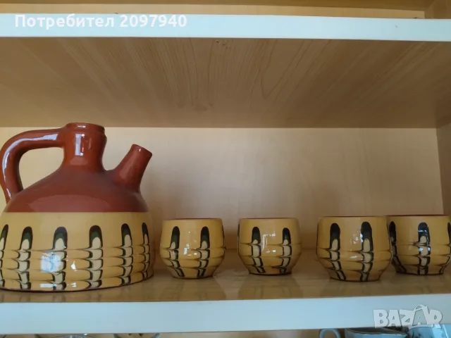 Глинен сервиз за ракия