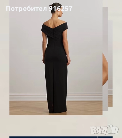 Черна елегантна рокля, снимка 9 - Рокли - 52915750