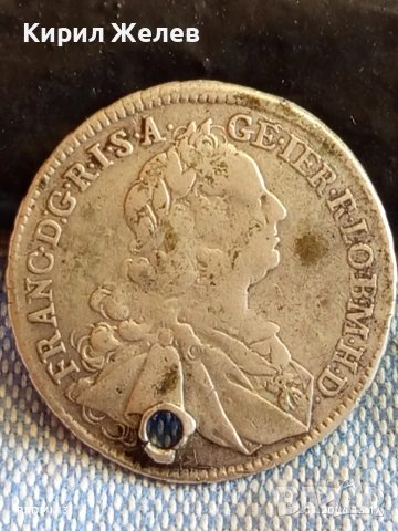 Сребърна монета 15 кройцера 1747г. Франц първи Австрия 52885, снимка 4 - Нумизматика и бонистика - 53084320