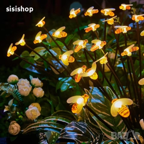 Соларни LED лампи за декорация „Пчелички“ – 10 броя в комплект, водоустойчиви 4987, снимка 8 - Декорация за дома - 54070760