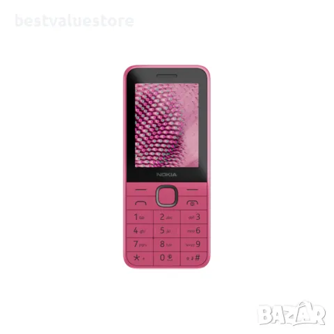 Nokia 225 4G 2024 Dual Pink Мобилен Телефон Gsm 2.40 ", Задна Камера 0.30 Mpx