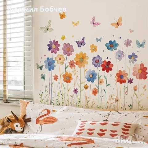 Стикер за стена – 10лв. Много качествен принт, размерите са на снимката. 