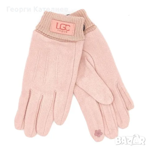 Дамски зимен комплект - Шапка, шал и ръкавици в розово и сиво Louis Vuitton Код на продукта:DK-0001, снимка 4 - Други - 47926850