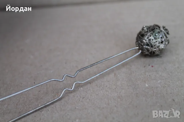 Сребърна игла ''забодка'', снимка 10 - Други ценни предмети - 48310342