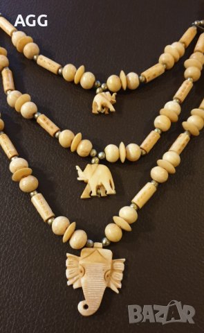 Винтидж колие от слонова кост, снимка 2 - Колиета, медальони, синджири - 40846835