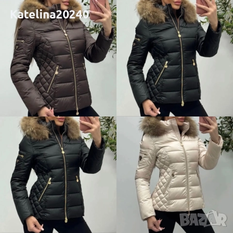 Зимно шушляково яке – 4262 качулка с естествен пух цвят 