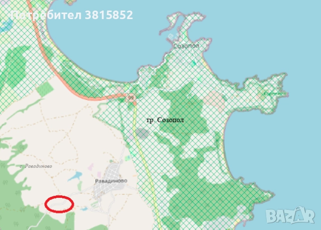 ПАРЦЕЛ ВЪВ ВИЛНА ЗОНА /Нива Кат. V/, Халваджи Дол, Равадиново, Созопол, снимка 4 - Парцели - 51763665