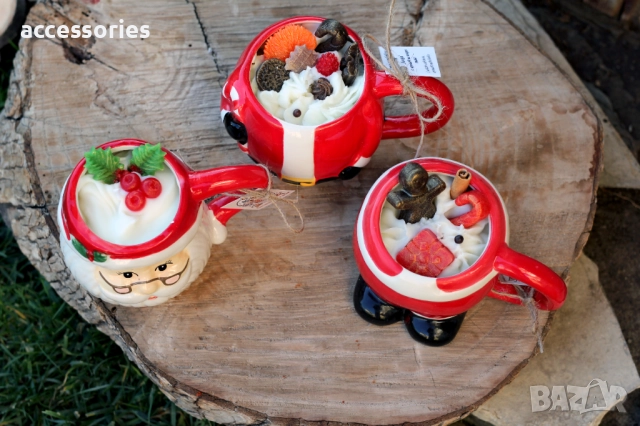 Ръчно изработени ароматни коледни свещи, снимка 12 - Декорация за дома - 52669872