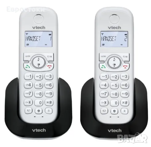 Безжичен телефон Vtech CS150, DECT, 2 слушалки, блокиране на повиквания, идентификация, снимка 1 - Стационарни телефони и факсове - 47297238