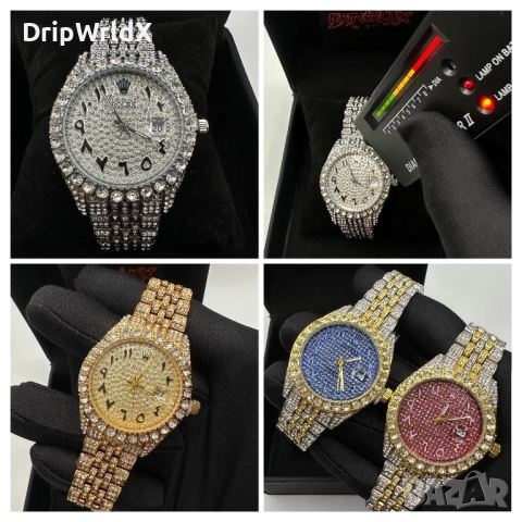 Rolex Datejust 40mm Мойсанит Диамант Арабски Циферблат Различни Модели, снимка 4 - Дамски - 52938672