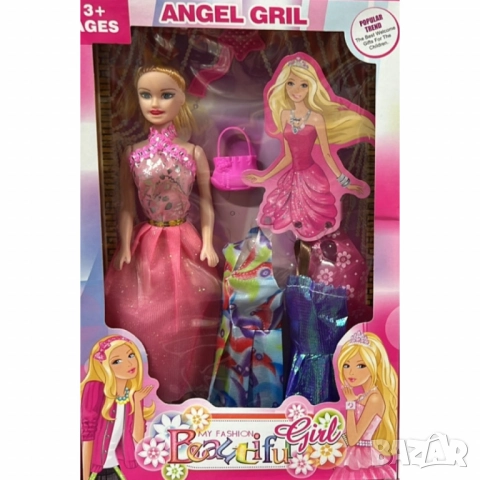 Модна кукла с допълнителни рокли и аксесоар чанта, снимка 6 - Кукли - 52053422