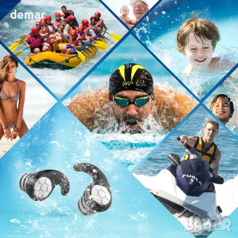 Водоустойчиви тапи за плуване - 3 чифта меки силиконови тапи, снимка 6 - Водни спортове - 49812249