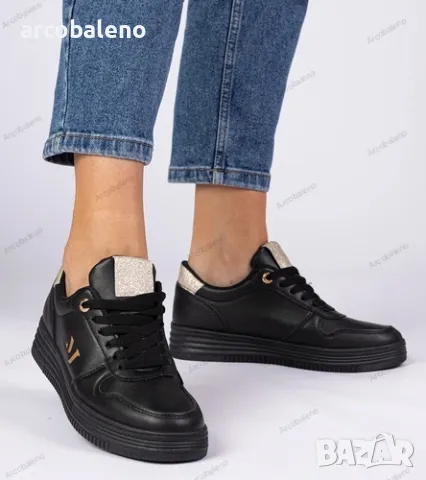 Дамски маратонки със златен и сребърен блясък Emilia, 3цвята , снимка 6 - Маратонки - 49426464