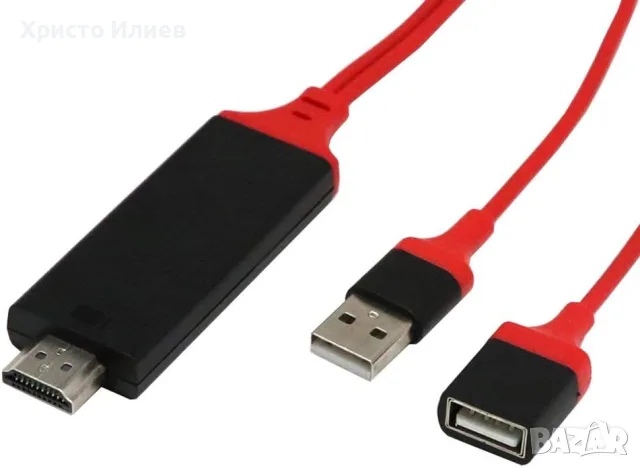 HDMI кабел за телефон към телевизор iPhone iPad Android Цифров AV адаптер , снимка 2 - Аксесоари за Apple - 56305465