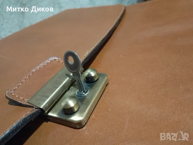 чанта естествена кожа през рамо и за ръка отлична а ключ 40х30х12см, снимка 4 - Чанти - 56182237