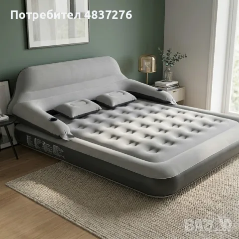 Продавам надуваемо легло с възглавници, снимка 3 - Спални и легла - 55939289