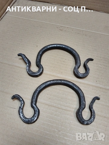 Комплект Стари Ковани Дръжки 0.520кг. НОМЕР 1326., снимка 2 - Антикварни и старинни предмети - 53940308