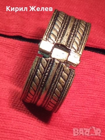 СТАРА БРОНЗОВА ФЛОРАЛНО ОРНАМЕНТИРАНА ВЪЗРОЖДЕНСКА РЯДКА ГРИВНА ПОСРЕБРЕНА 2204, снимка 17 - Антикварни и старинни предмети - 31720368