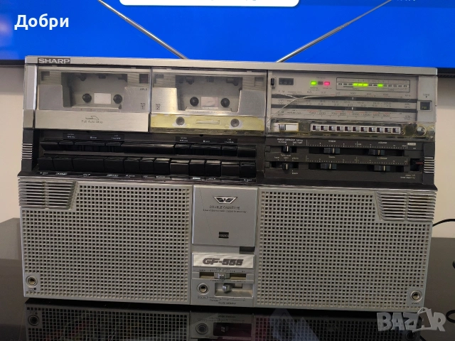 Касетофон SHARP GF-555, снимка 3 - Радиокасетофони, транзистори - 53934702