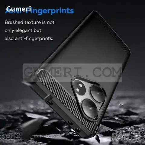 Realme GT 6 Противоударен Силиконов Гръб - Карбон ''Шарк'', снимка 6 - Калъфи, кейсове - 48037181