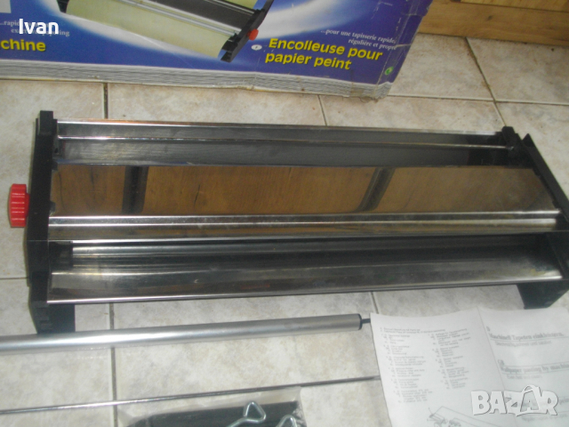 Нова Машина Залепяне Тапети До 58 см-Дания-Инокс-Неръждавейка-Пълен Комплект-С 2 Стяги-Tapeten Klest, снимка 10 - Стяги - 36494258