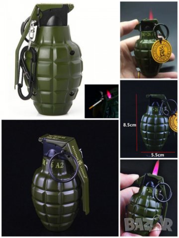 Запалка - граната. С ключодържател. Голям размер, ветроустойчива, червен пламък, снимка 8 - Запалки - 35599240