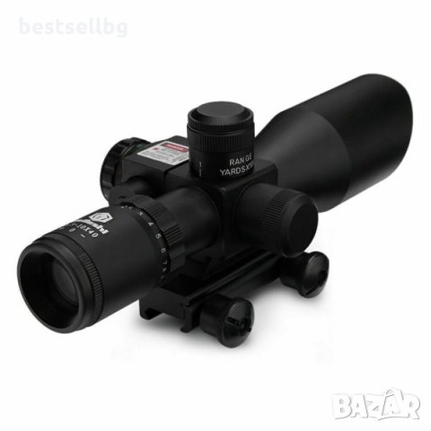 Тактически оптически бързомерец лазерен прицел 2.5-10x40 за пушка лов, снимка 6 - Оборудване и аксесоари за оръжия - 30324461