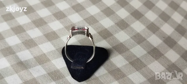 СРЕБЪРЕН ПРЪСТЕН с ЦИРКОН 2.42 гр./проба 925, снимка 4 - Пръстени - 48981329