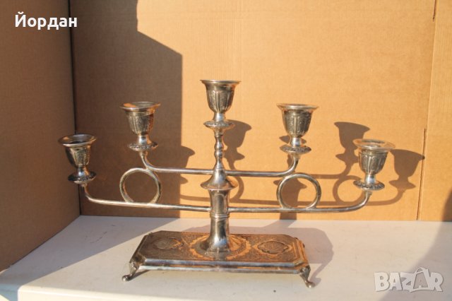 Сребърни свещници 2360 грама , снимка 2 - Антикварни и старинни предмети - 39675140