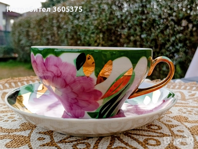 Сервиз за чай,руски порцелан от Дулево, снимка 3 - Антикварни и старинни предмети - 52942456